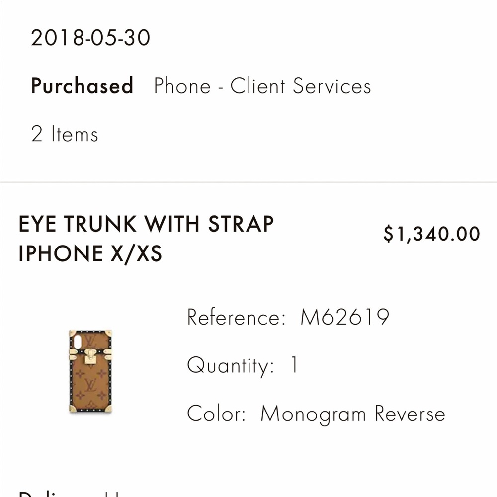 BRAND NEW LOUIS VUITTON EYE TRUNK WITH STRAP IPHONE X/XS. - Picture 9 of 10